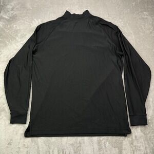 FootJoy Mock Neck Shirt Mens Medium Black Long Sleeve Compression Golf Stretch